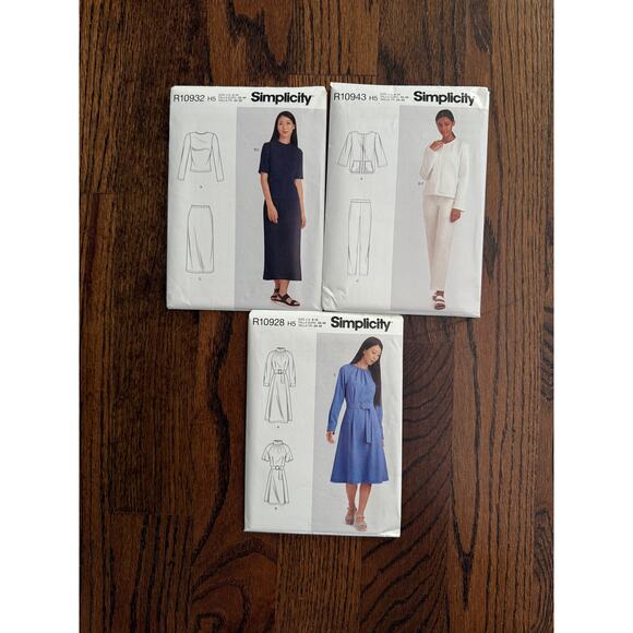 6-Sewing Pattern Bundle Lot Simplicity Coordinate Tops Dress Skirt Summer Fall - Picture 3 of 8